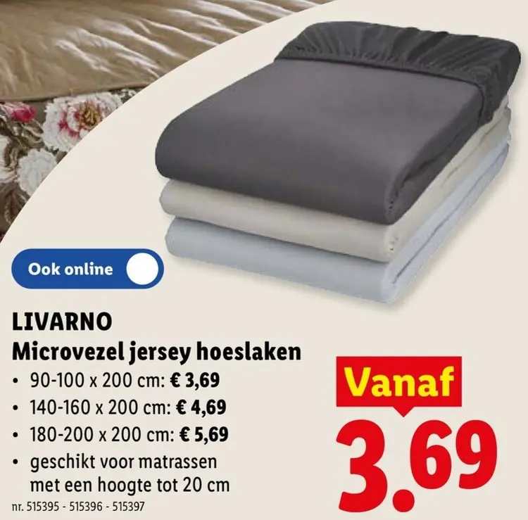 Promotie: Microvezel jersey hoeslaken