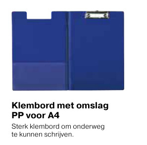 Aanbieding: Klembord met omslag PP voor A4