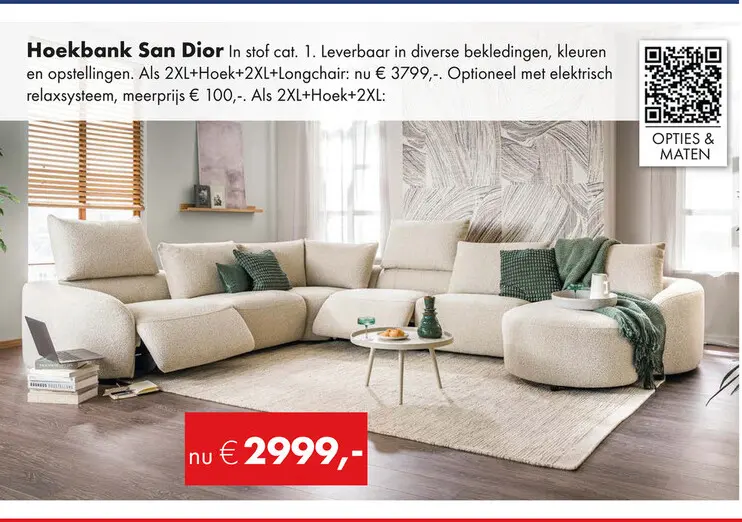 Aanbieding: San Dior hoekbank