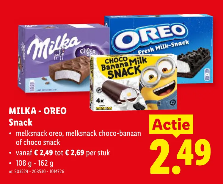 Promotie: MILKA - OREO Snack