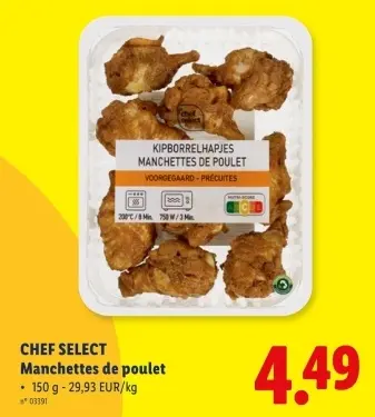 Offre: Manchettes de poulet