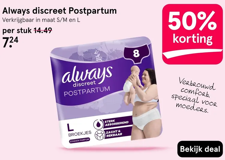 Aanbieding: Discreet Postpartum