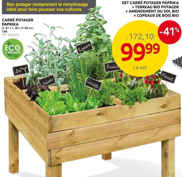 Offre: Carré potager paprika