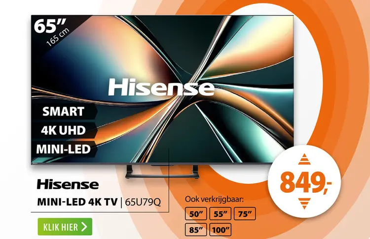 Aanbieding: Hisense Mini-LED 65U79Q (2025)
