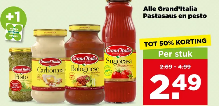 Aanbieding: Grand'Italia Pastasaus en pesto