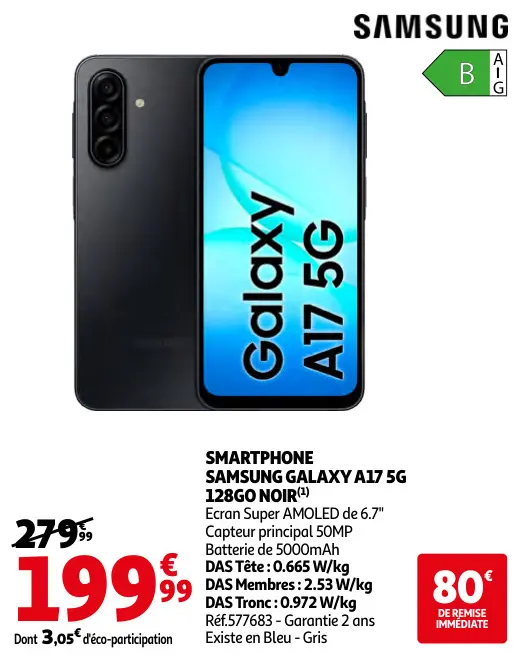 Offre: Samsung galaxy a17 5g