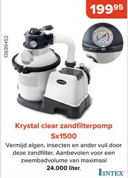 Aanbieding: Krystal clear zandfilterpomp Sx1500