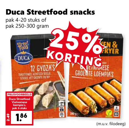 Aanbieding: Duca Streetfood snacks