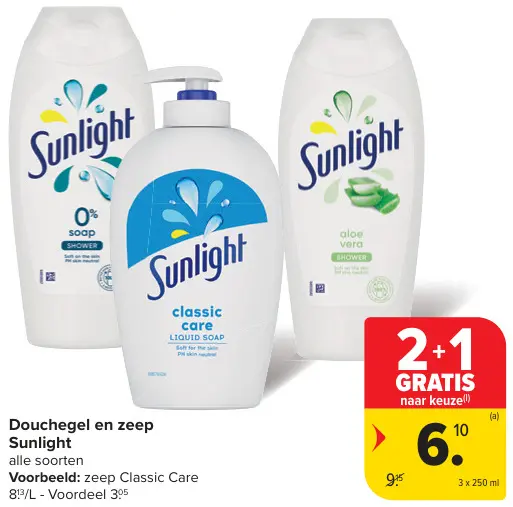 Promotie: Douchegel en zeep