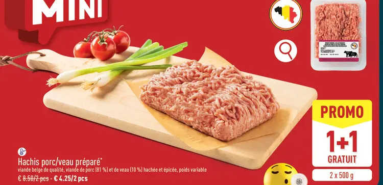 Offre: Hachis porc/veau préparé