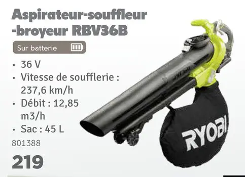 Offre: Aspirateur-souffleur-broyeur RBV36B