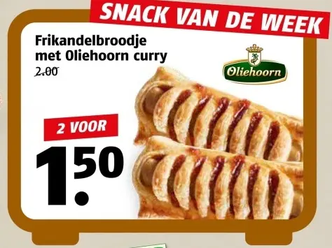 Aanbieding: Frikandelbroodje met Oliehoorn curry