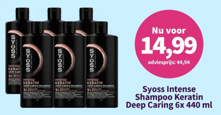 Aanbieding: Syoss Intense Shampoo Keratin Deep Caring