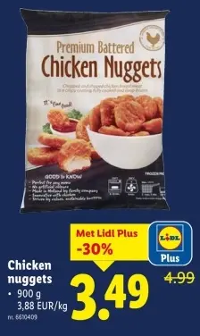 Promotie: Chicken nuggets