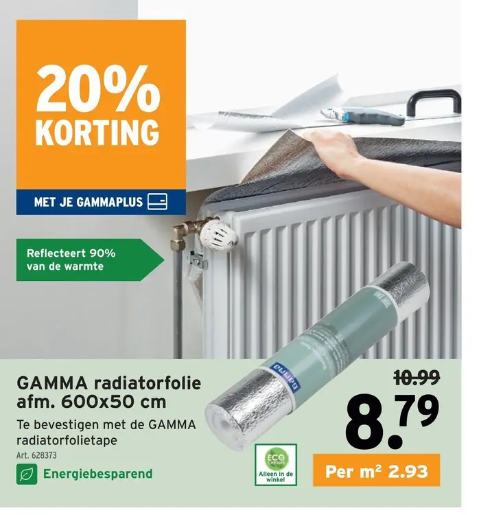 Promotie: GAMMA radiatorfolie afm. 600x50 cm