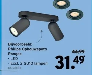Aanbieding: Philips Opbouwspots Pongee