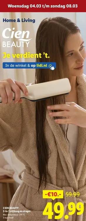 Aanbieding: 2-in-1 stijltang en droger