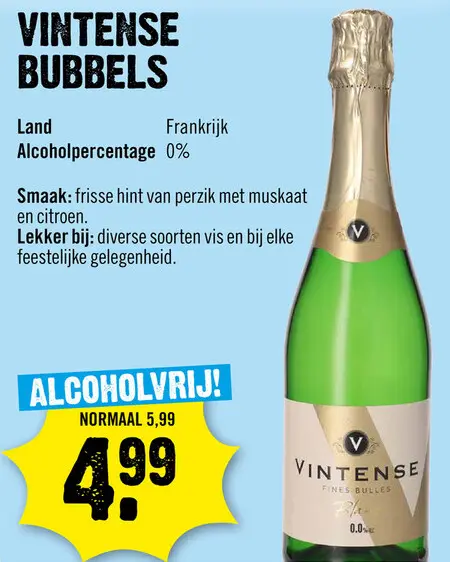 Aanbieding: Vintense Bubbels 0.0% 75 cl