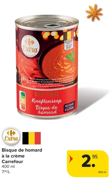 Offre: Bisque de homard à la crème