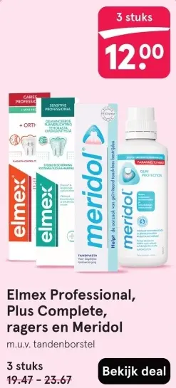 Aanbieding: Elmex Professional, Plus Complete, ragers en Meridol