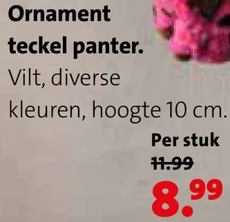 Aanbieding: Ornament teckel panter