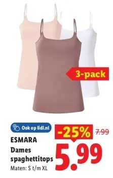 Aanbieding: Dames spaghettitops