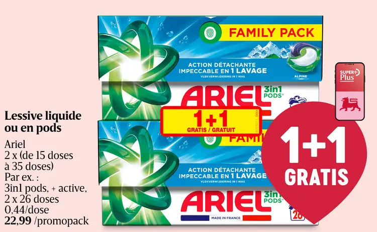 Offre: Lessive liquide ou en pods