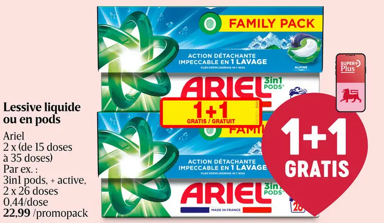 Offre: Lessive liquide ou en pods