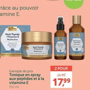 Offre: Tonique en spray aux peptides et à la vitamin
