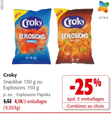 Offre: Snackbar ou Explosions