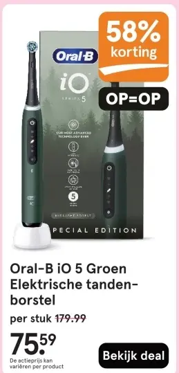 Aanbieding: iO 5 Groen Elektrische tandenborstel