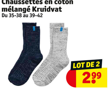 Offre: Chaussettes en coton mélangé Kruidvat