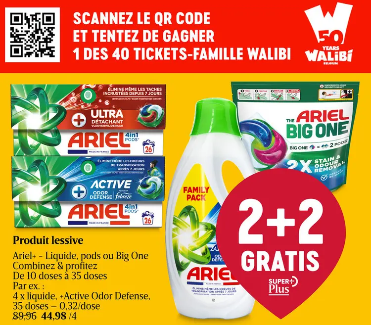 Offre: Ariel+ - Liquide, pods ou Big One