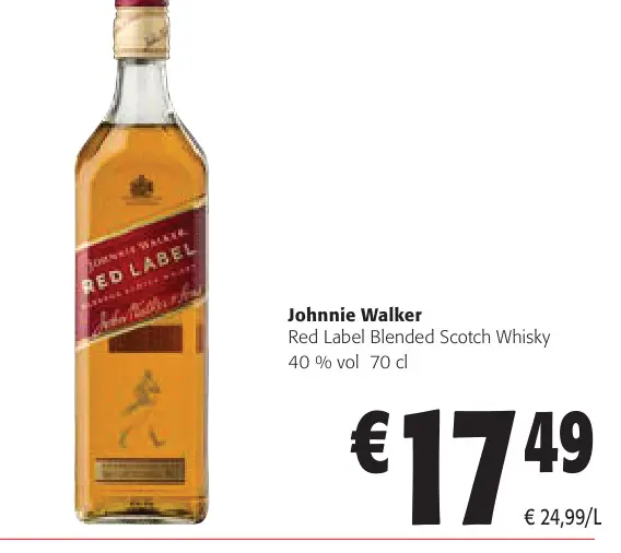 Aanbieding: Johnnie Walker Red Label Blended Scotch Whisk