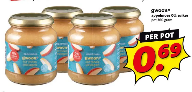 Aanbieding: Appelmoes 0% suiker