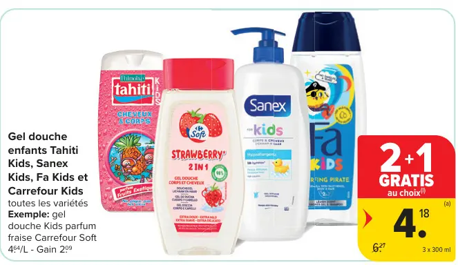 Offre: Gel douche enfants