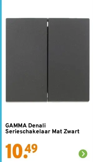 Aanbieding: Denali Serieschakelaar Mat Zwart