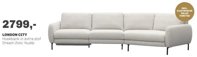 Aanbieding: LONDON CITY Hoekbank
