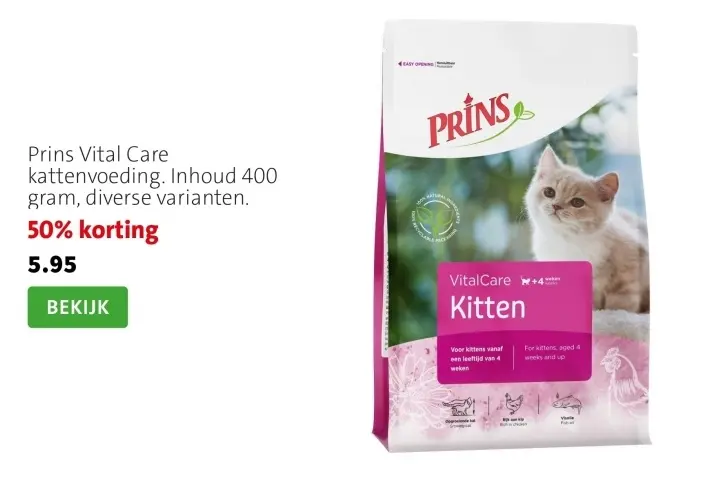 Aanbieding: VitalCare kattenvoeding