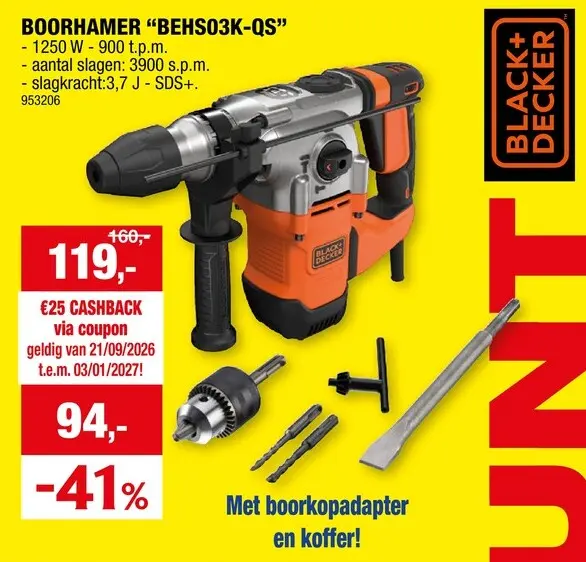 Promotie: Boorhamer "BEHS03K-QS"