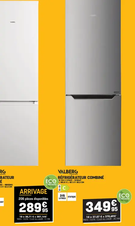 Offre: Réfrigérateur combiné