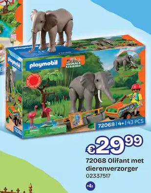 Promotie: Olifant met dierenverzorger