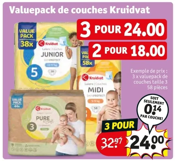 Offre: Valuepack de couches