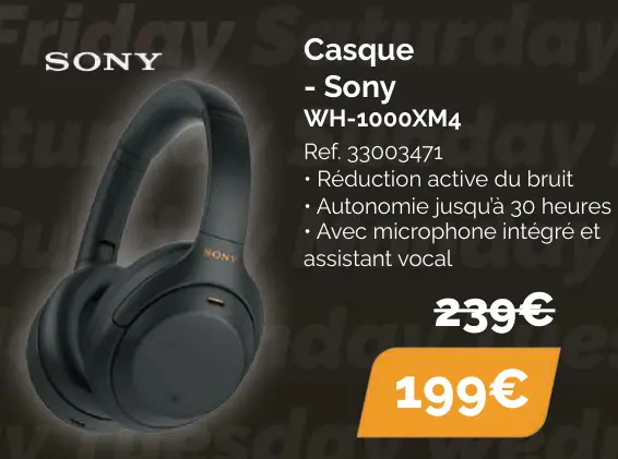 Offre: Casque WH-1000XM4