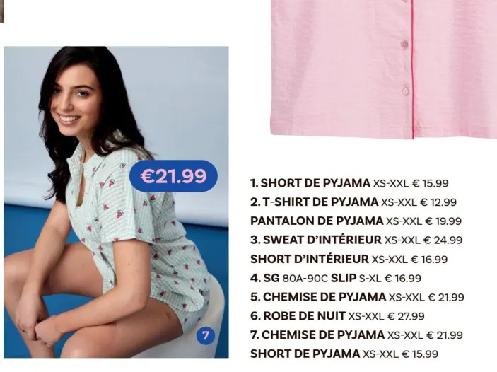 Offre: Chemise de pyjama
