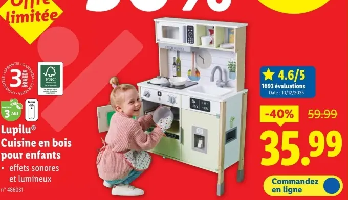 Offre: Cuisine en bois pour enfants