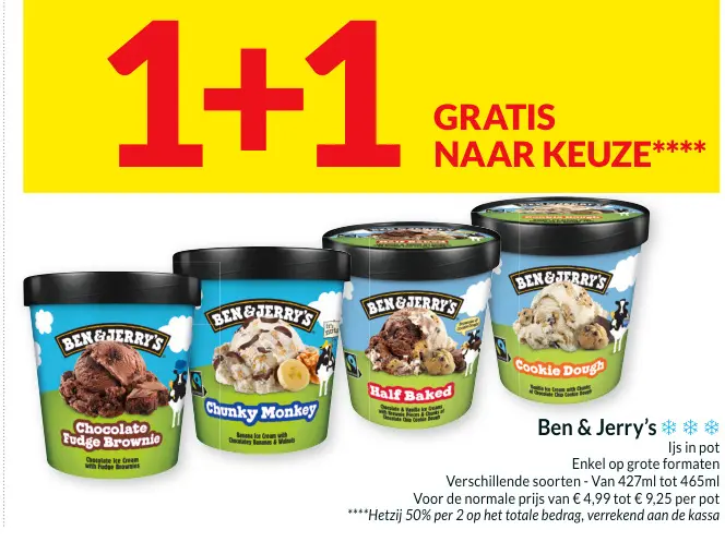 Promotie: Ben & Jerry's Ijs in pot