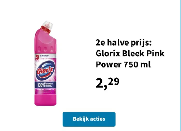 Promotie: Glorix Bleek Pink Power