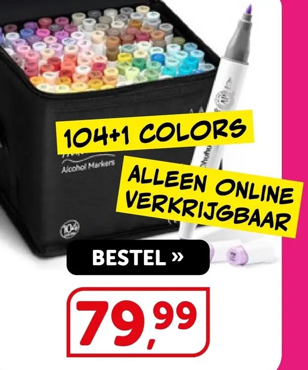 Aanbieding: 105 colors markers