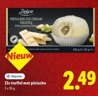 Aanbieding: Deluxe IJs truffel met pistache